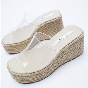 Zara Jute Wedge Size EU 38
